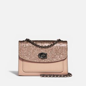 COACH 38697 Parker 18 Glitter Nude Convertible Shoulder Bag